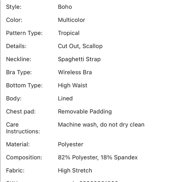 BNIB Tropical Flamingo Scalloped 1-Piece Swimsuit - Picture 5 of 6